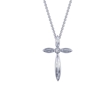 0.02 Ctw Cross Pendant Necklace